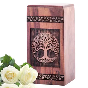 Tree Of Life Biodegradable Metal Urns For Adult Ashes