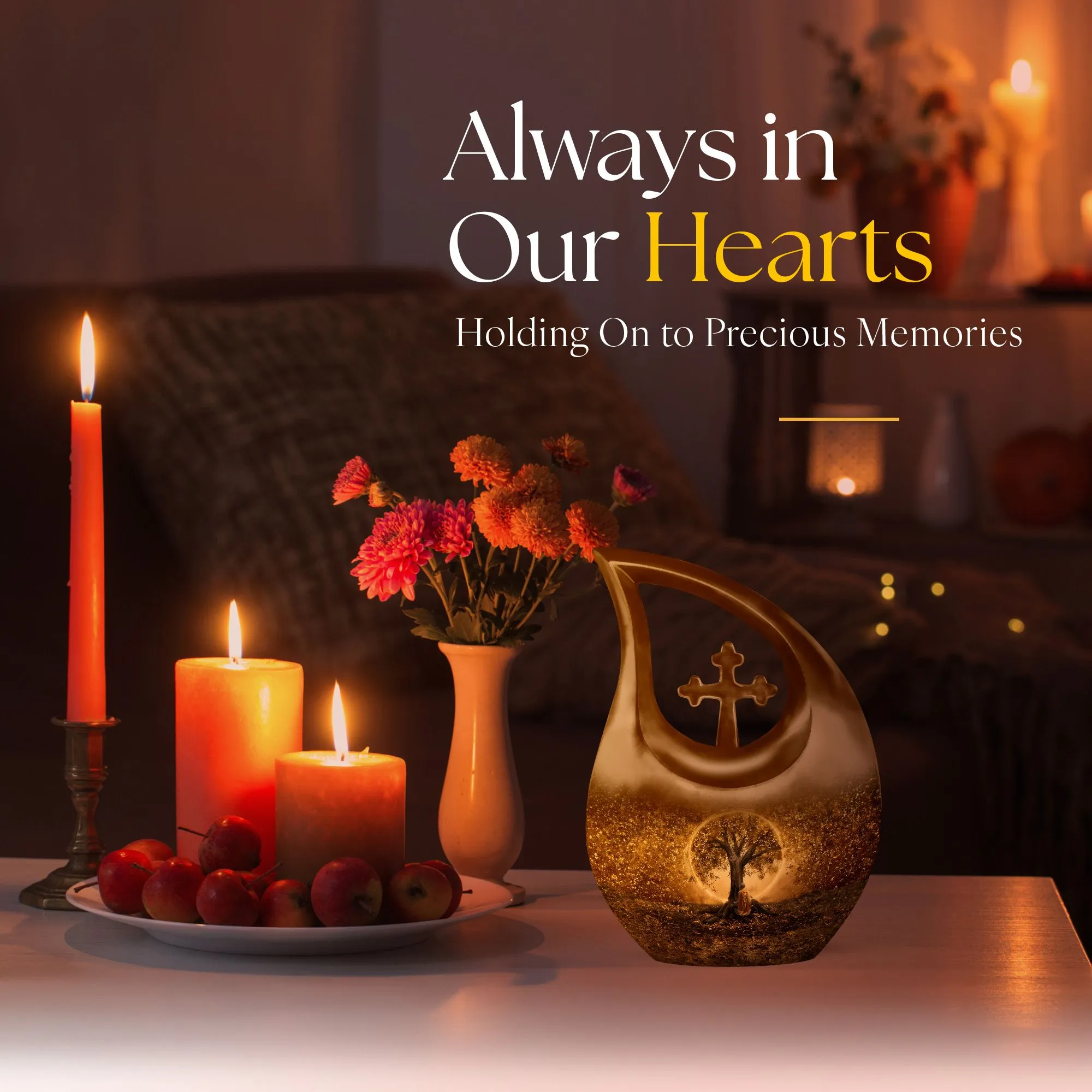 Tree Of Life Memorial Cremation Urn: Large and Personalizable