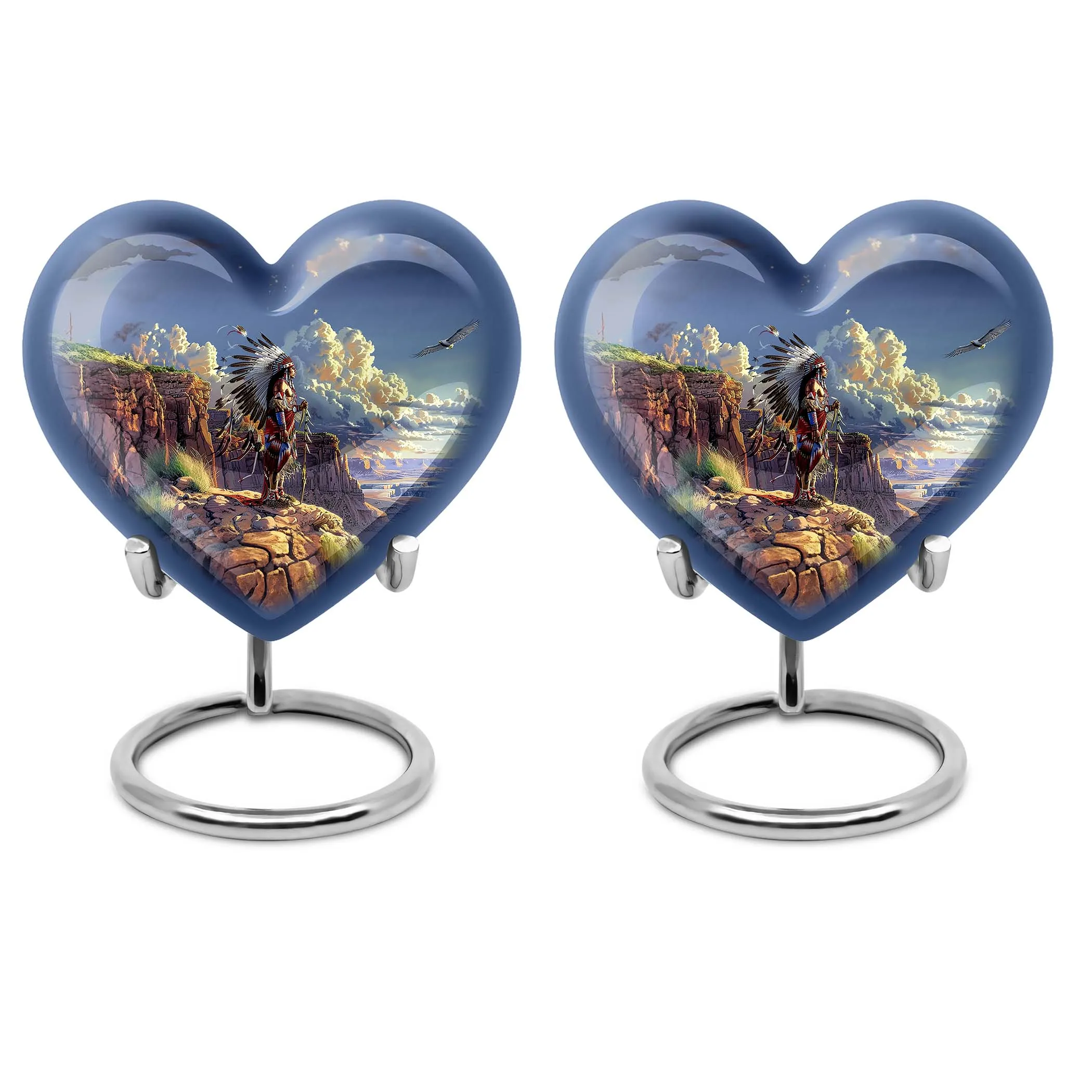 Tribe Man Urn: A Howling Wolf Themed Memorial for Loved Ones