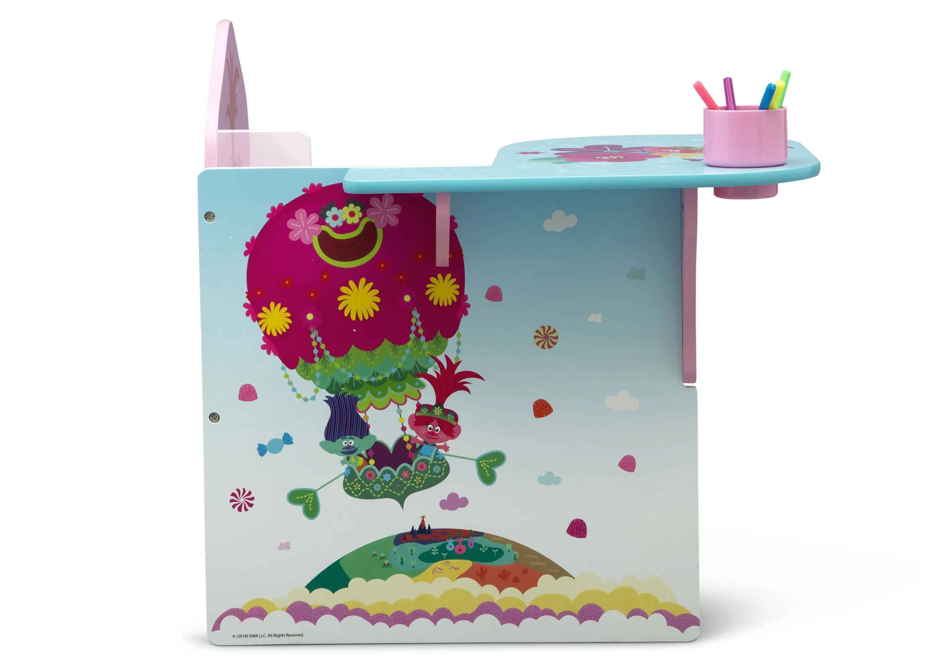 Trolls World Tour Chair Desk with Storage Bin