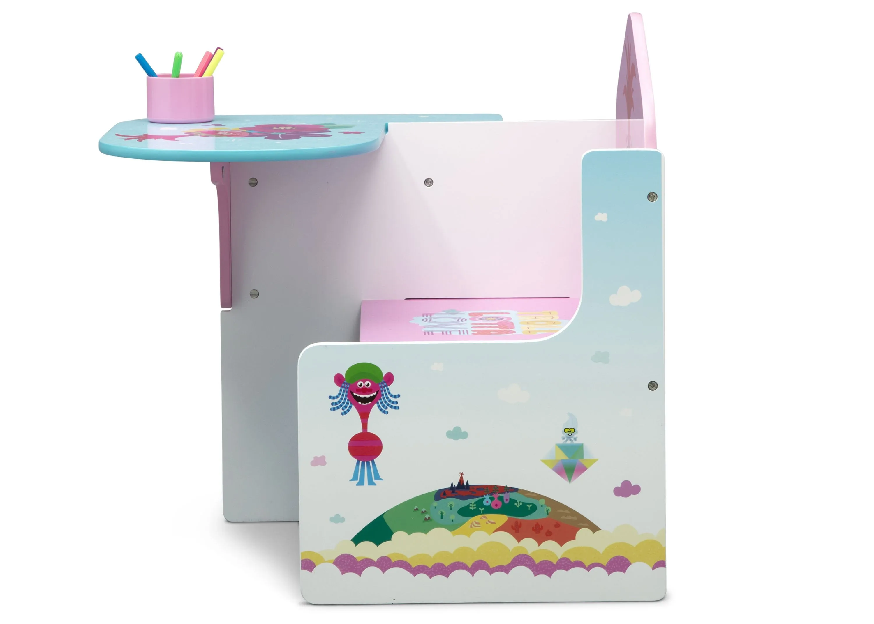 Trolls World Tour Chair Desk with Storage Bin