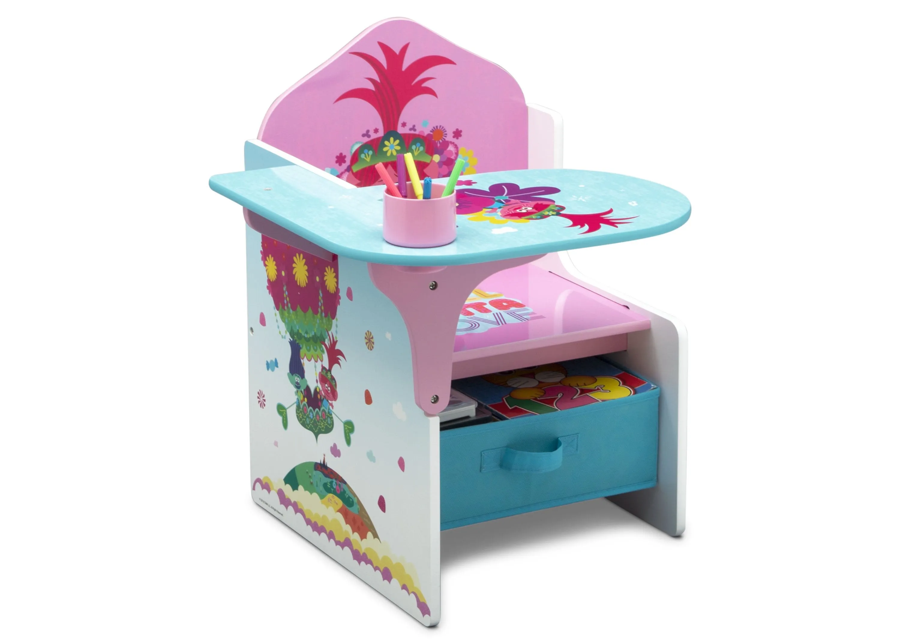 Trolls World Tour Chair Desk with Storage Bin