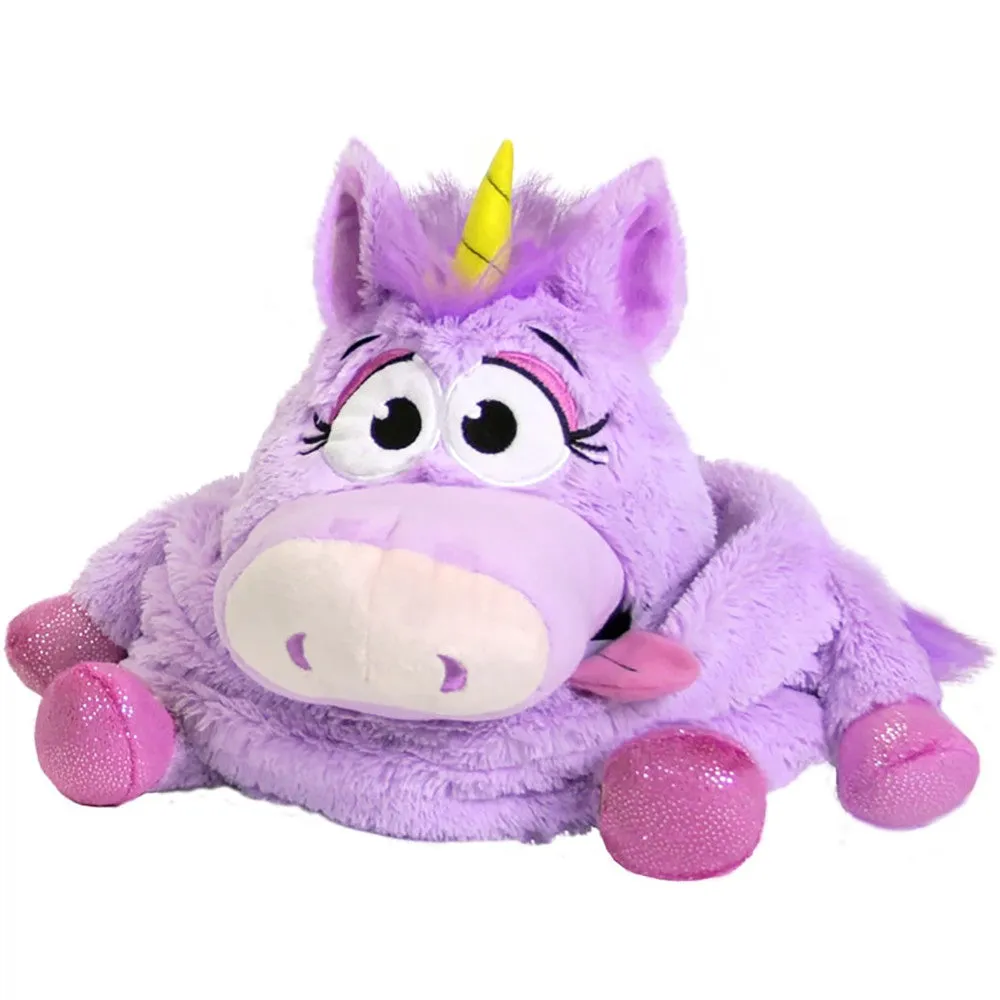 Tummy Stuffers Plush Unicorn - Purple Storage Companion