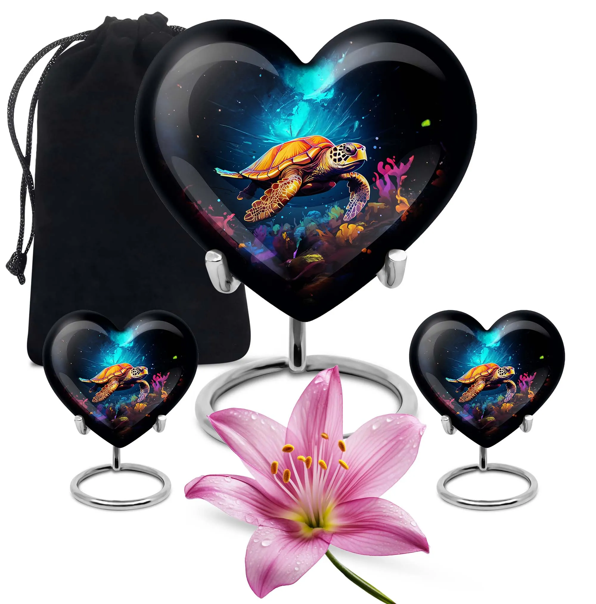 Turtle Urn Embracing Heart, Honouring Life - Cremation Urn For Men