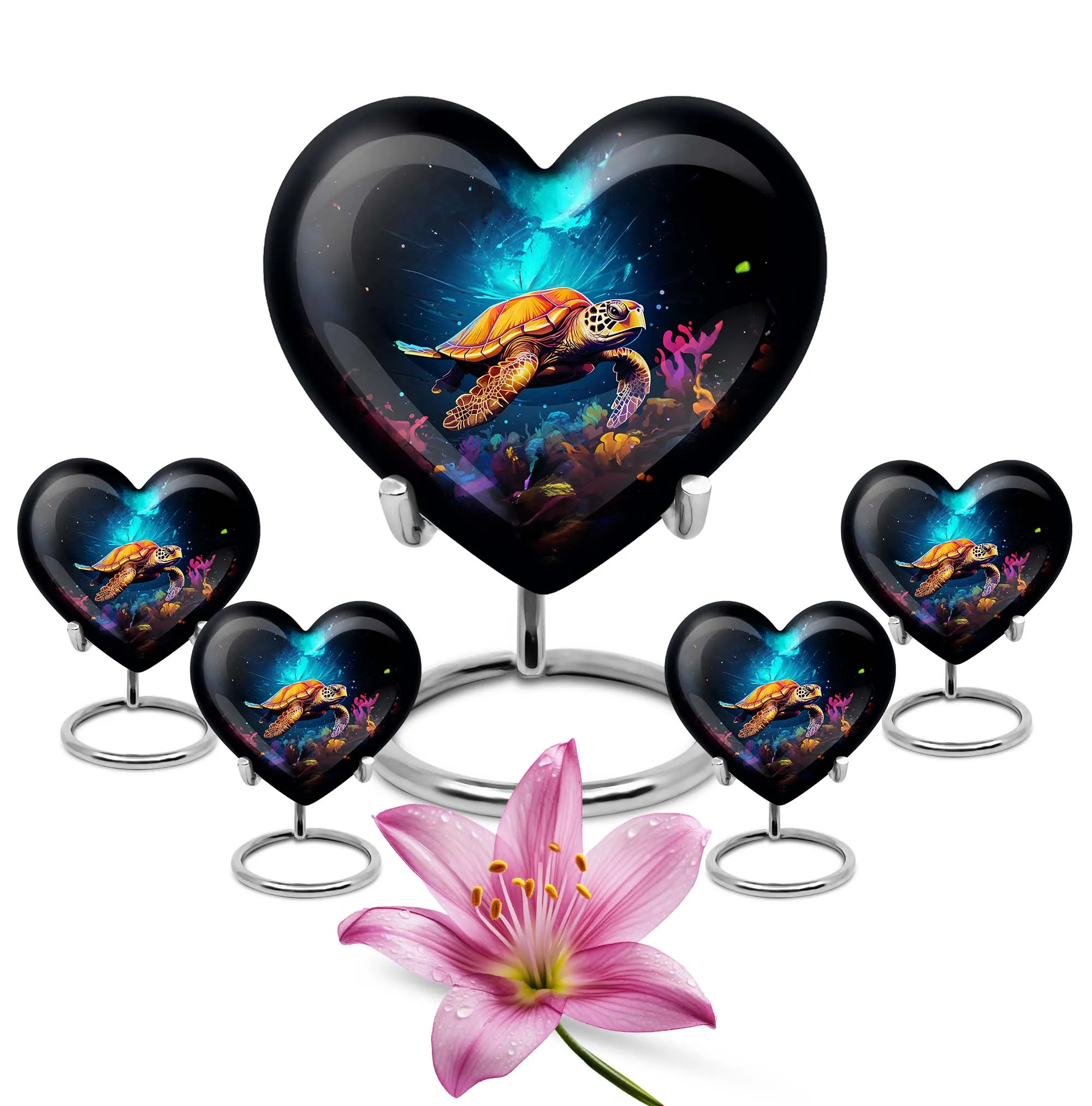 Turtle Urn Embracing Heart, Honouring Life - Cremation Urn For Men