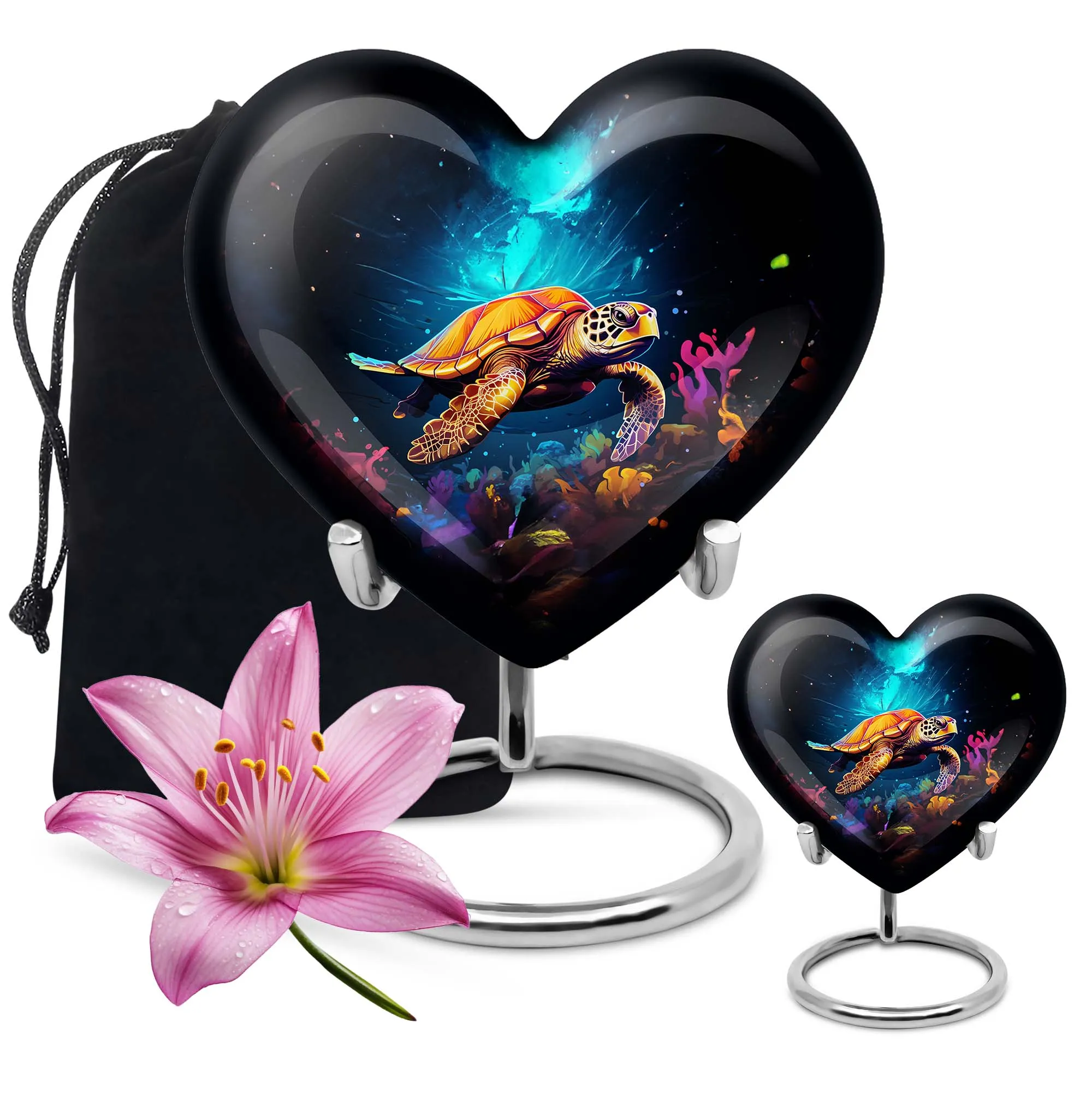 Turtle Urn Embracing Heart, Honouring Life - Cremation Urn For Men