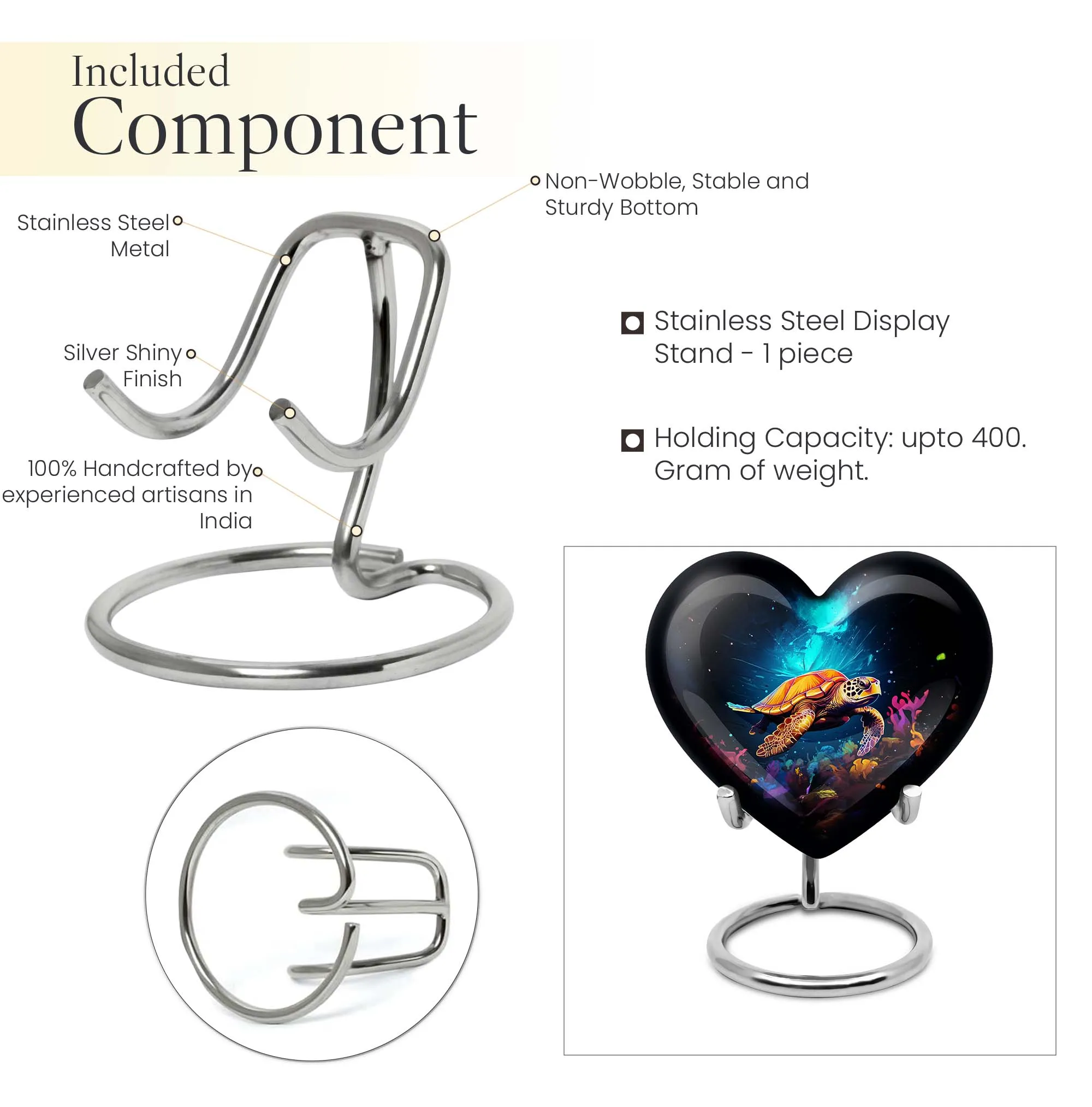 Turtle Urn Embracing Heart, Honouring Life - Cremation Urn For Men