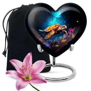 Turtle Urn Embracing Heart, Honouring Life - Cremation Urn For Men