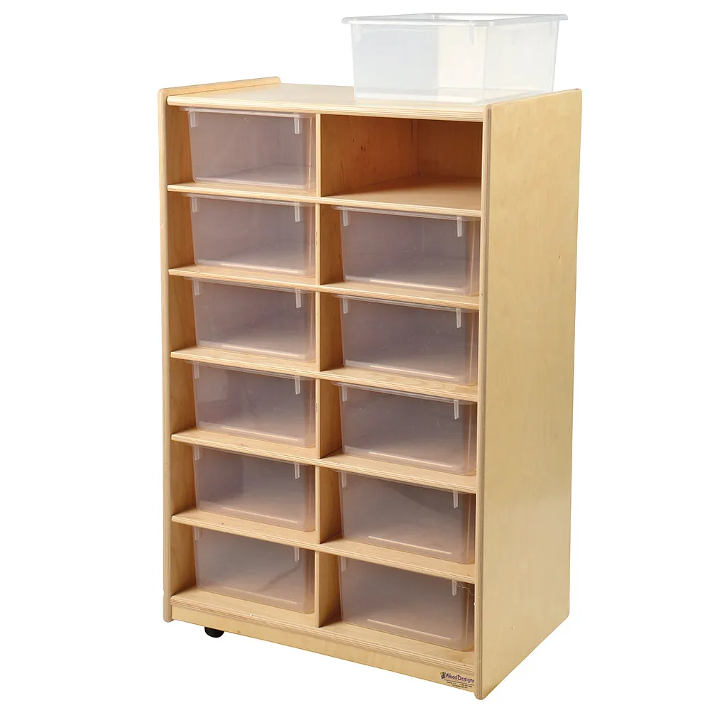 Wheeled Tote Unit With Jumbo Storage Totes