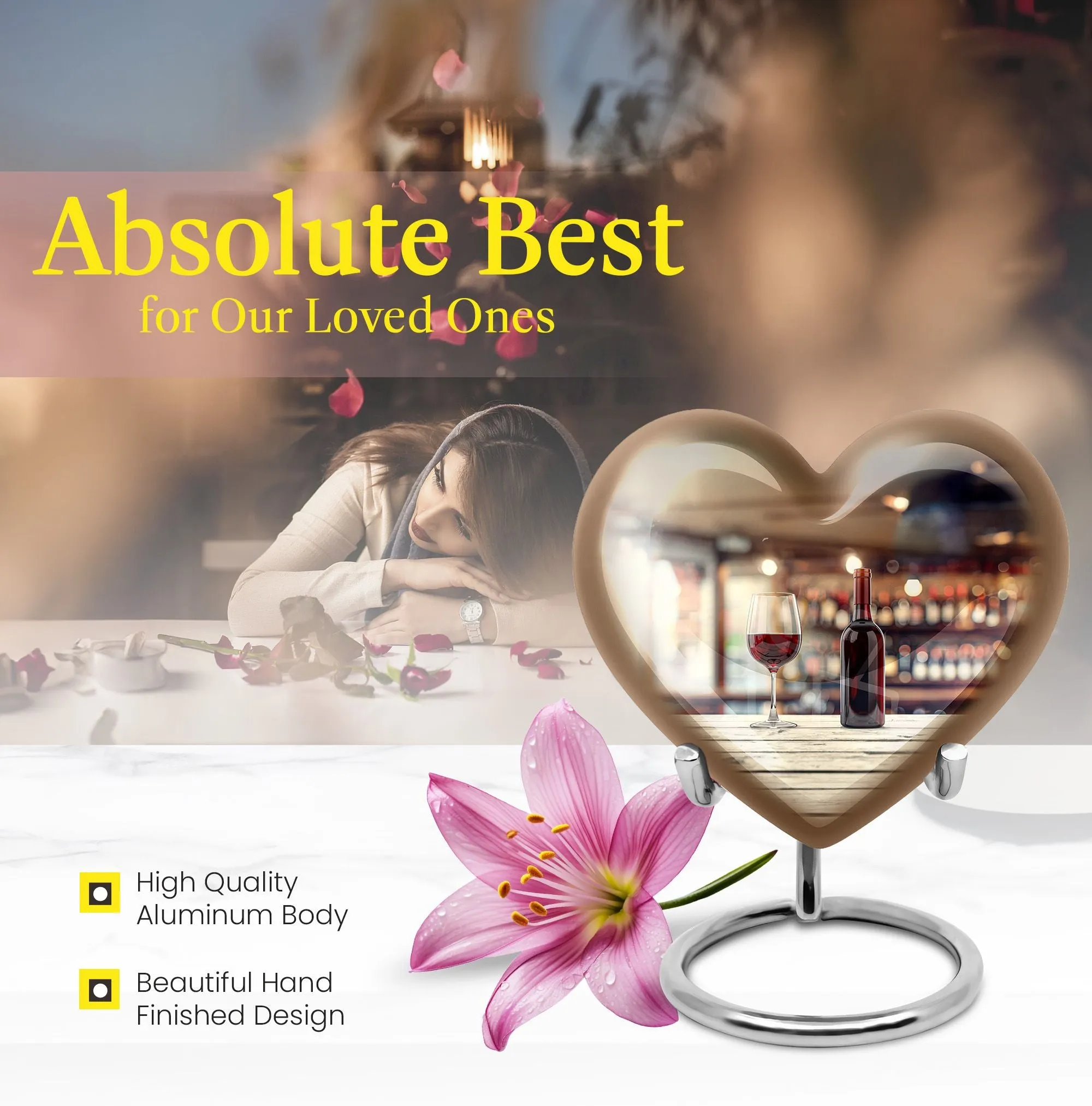 Wine Urn Embrace of Infinity: A Quintessential Cremation Keepsake