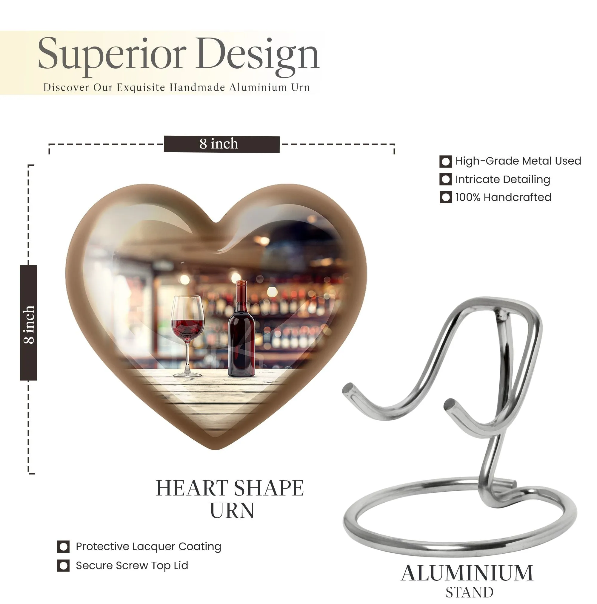 Wine Urn Embrace of Infinity: A Quintessential Cremation Keepsake