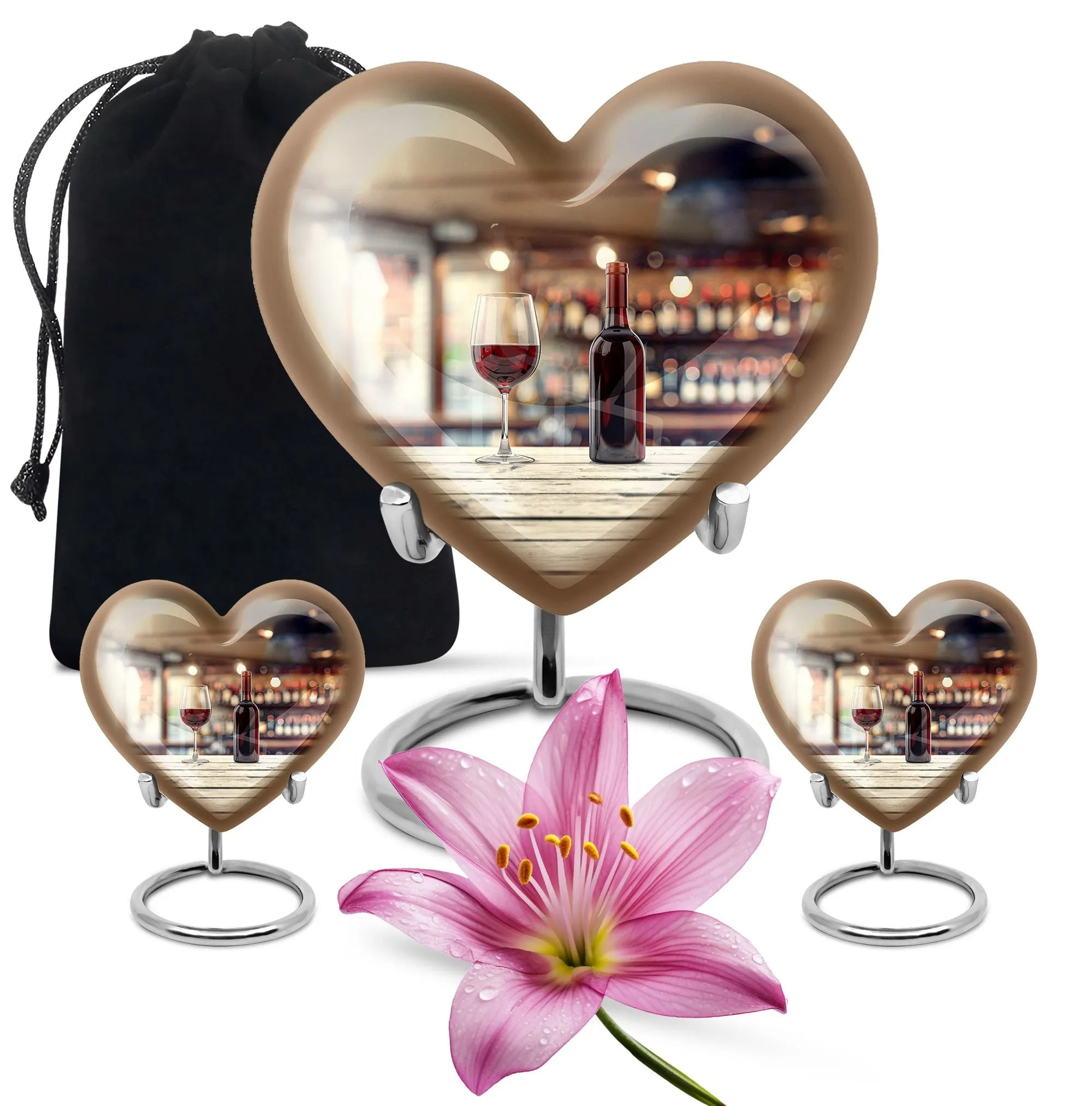 Wine Urn Embrace of Infinity: A Quintessential Cremation Keepsake