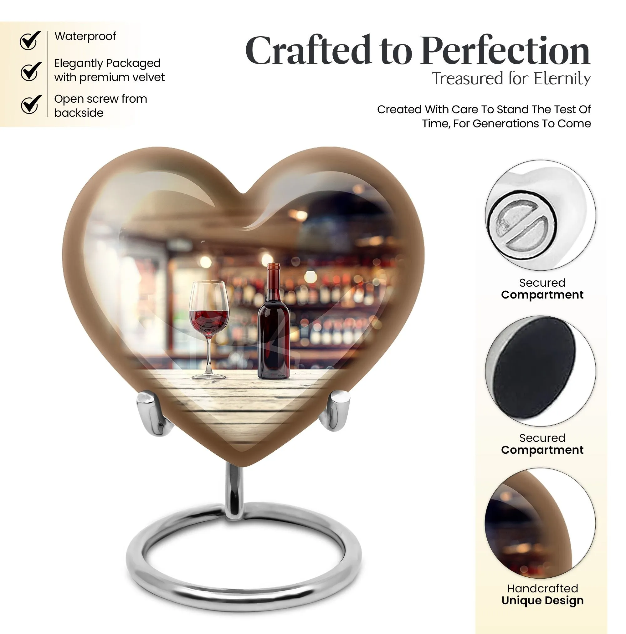 Wine Urn Embrace of Infinity: A Quintessential Cremation Keepsake