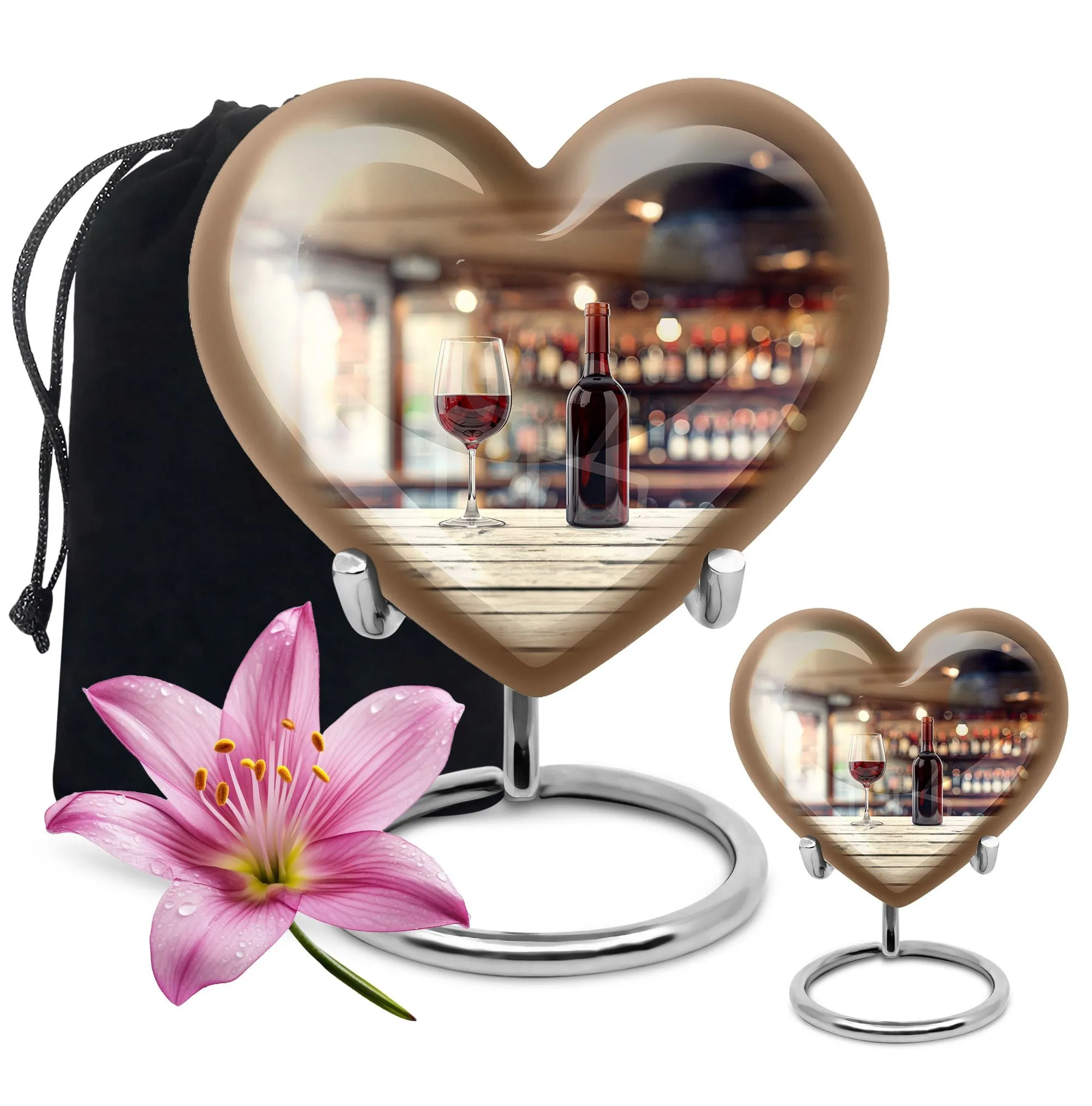 Wine Urn Embrace of Infinity: A Quintessential Cremation Keepsake