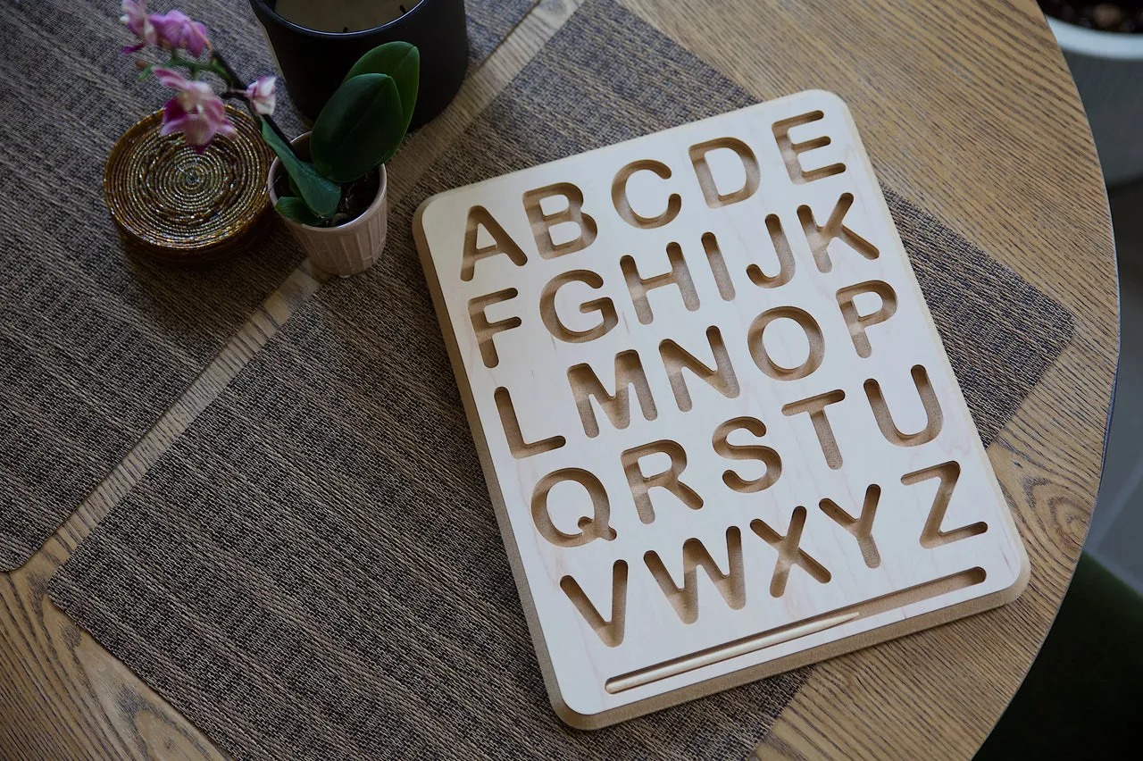 Wooden Alphabet Tracing Board