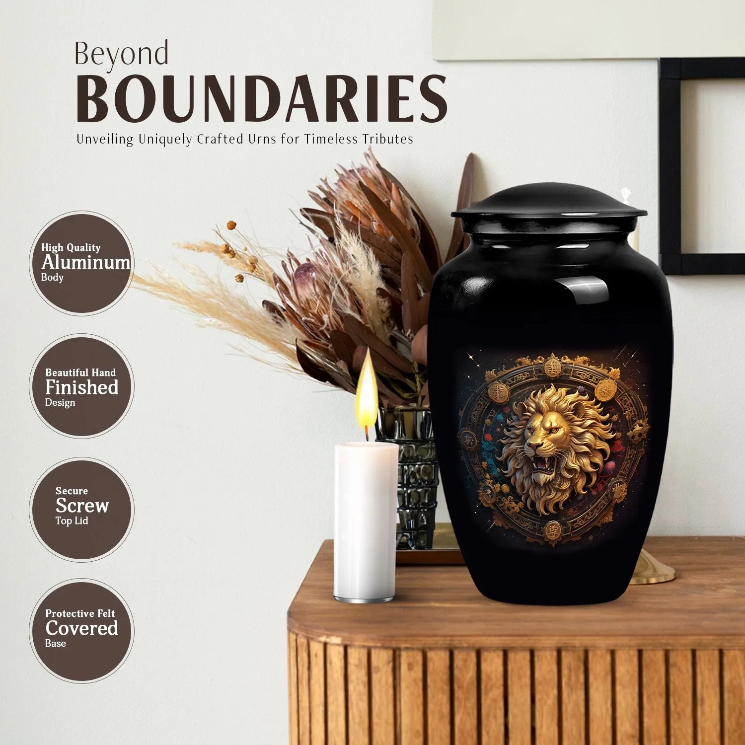 Zodiac Flux - Adult Burial & Cremation Urn For Adult Ashes